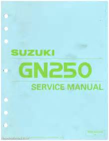 Suzuki Gn250 Gn 250 1982 1983 Repair Service Manual