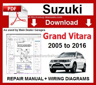 Suzuki Grand Vitara New Jb Series Car Workshop Manual Repair Manual Service Manual Download