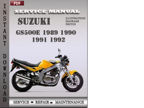 Suzuki Gs500e 1989 1990 1991 1992 Factory Service Repair Manual Download