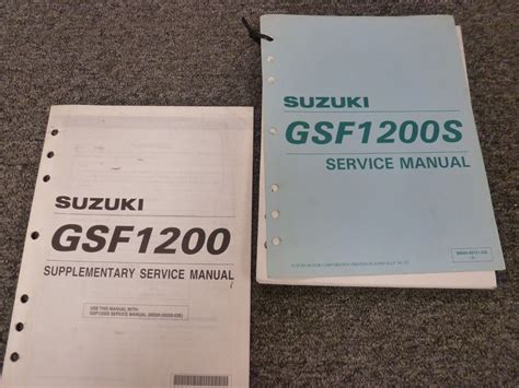 Suzuki Gsf1200 Gsf1200s 2002 Repair Service Manual