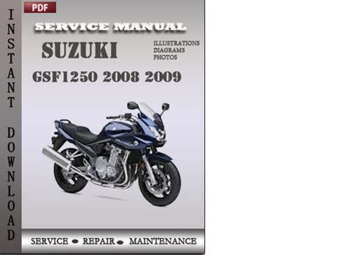 Suzuki Gsf1250 Service Repair Manual Instant Download 07 09