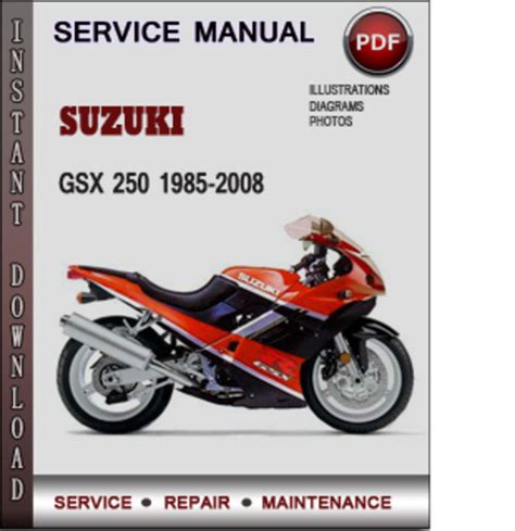 Suzuki Gsx 250 1985 2008 Factory Service Repair Manual Download Pdf