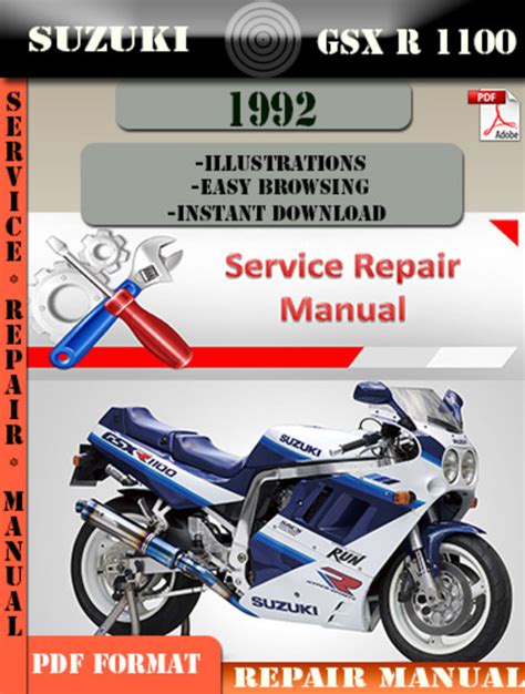 Suzuki Gsx R 1100 1992 Factory Service Repair Manual Pdf