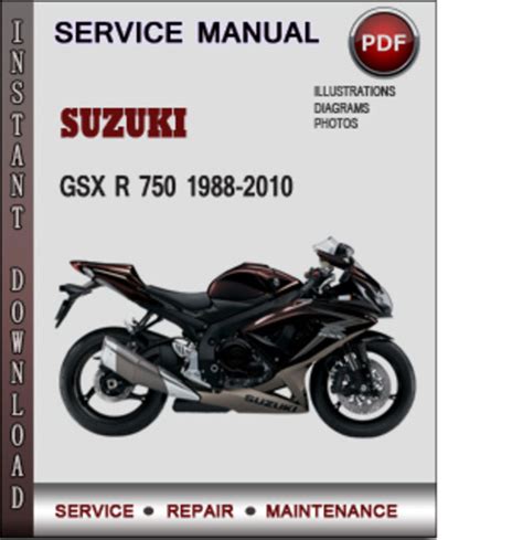 Suzuki Gsx R 750 1988 2010 Service Repair Manual Download