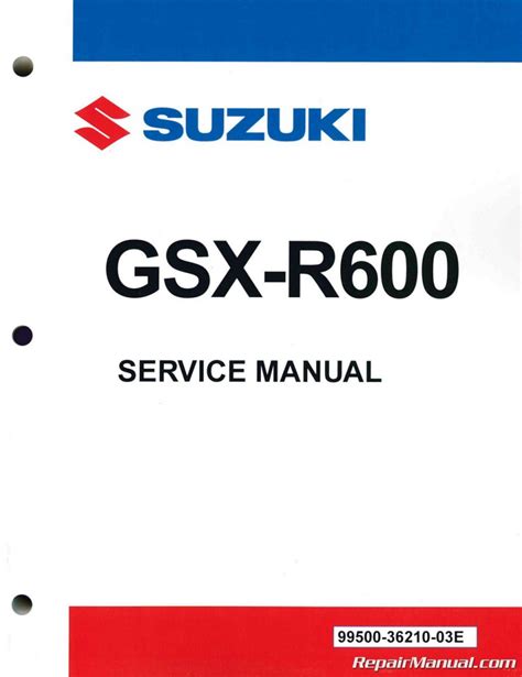 Suzuki Gsx R600 Motorcycle Service Repair Manual 2011 2012 Download