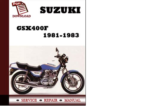 Suzuki Gsx400f Service Repair Manual Pdf 82 84