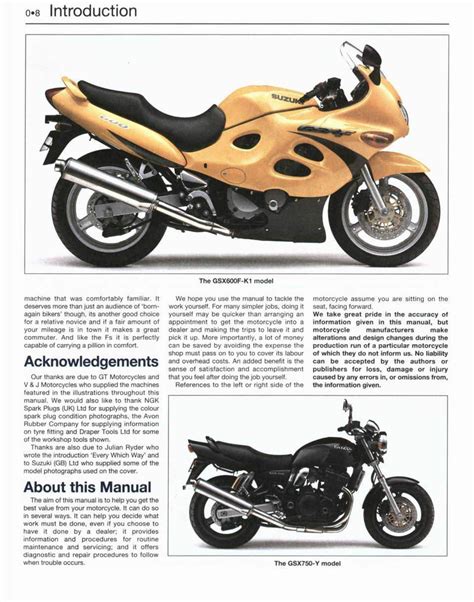 Suzuki Gsx600f 750f 750 1998 2002 Service Repair Manual