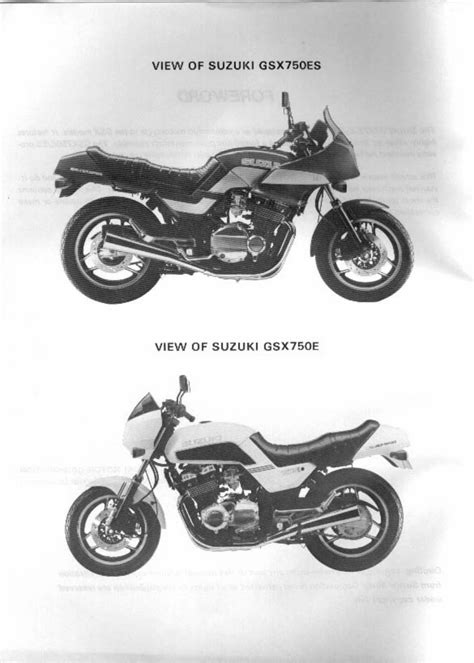 Suzuki Gsx750e Gsx750es 1983 1987 Service Repair Manual Pdf