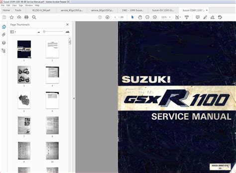 Suzuki Gsxr1100 1986 1988 Repair Service Manual Pdf