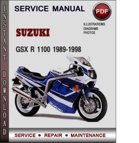 Suzuki Gsxr1100 Factory Service Manual 1993 1998 Download