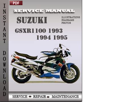 Suzuki Gsxr1100 Gsx R1100 1995 Repair Service Manual