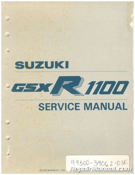 Suzuki Gsxr1100 Gsx R1100 1995 Repair Service Manual