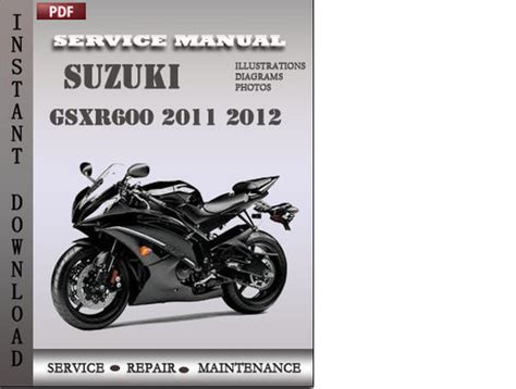 Suzuki Gsxr600 2011 2012 Factory Service Repair Manual Pdf