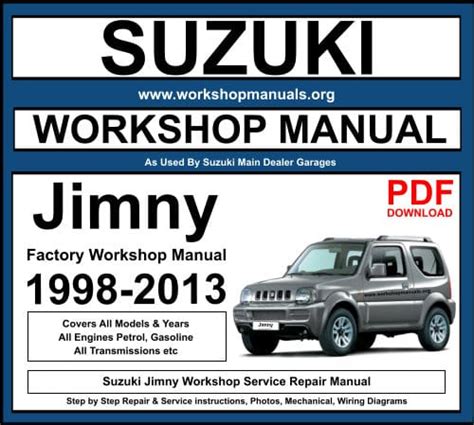 Suzuki Jimny 1995 2007 Service Repair Manual