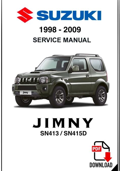 Suzuki Jimny Sn413 1984 1998 Workshop Repair Service Manual