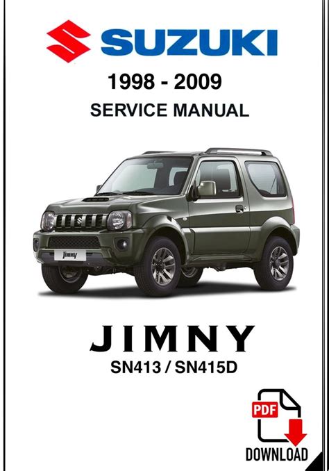 Suzuki Jimny Sn413 1984 1998 Workshop Repair Service Manual