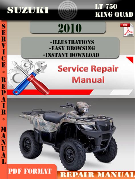 Suzuki King Quad 750 Lta750 Atv Full Service Repair Manual 2008 2009