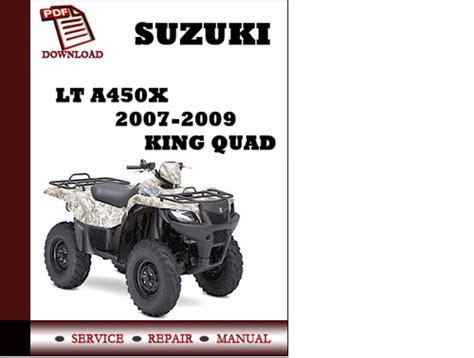 Suzuki Kingquad 450axi Service Manual Repair 2007 2009 Lt A450x