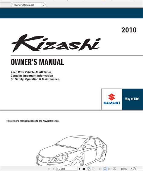 Suzuki Kizashi 2009 2012 Repair Service Manual