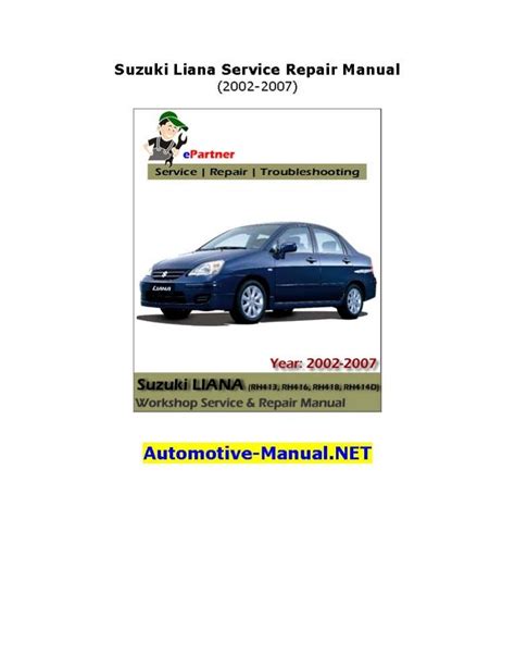 Suzuki Liana Service Repair Manual Download