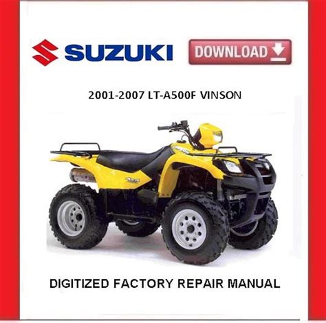 Suzuki Lt A500f Vinson 500 2002 2007 Service Repair Manual Download Pdf Preview