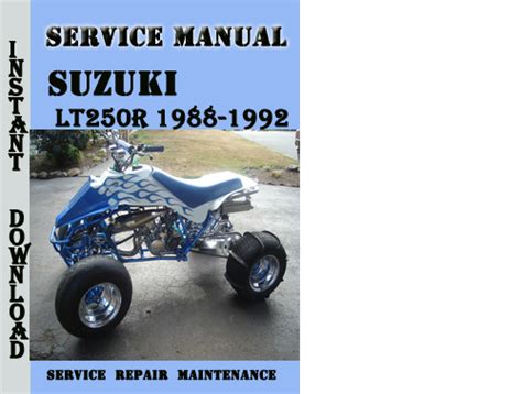 Suzuki Lt250r 1988 1992 Workshop Repair Service Manual