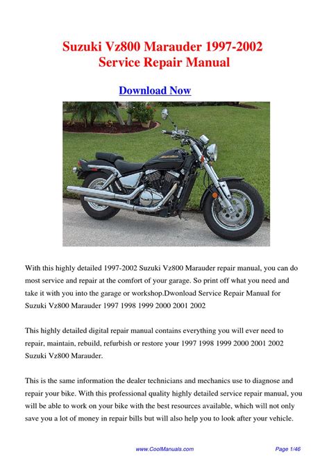 Suzuki Marauder 1997 2002 Service Repair Manual Download