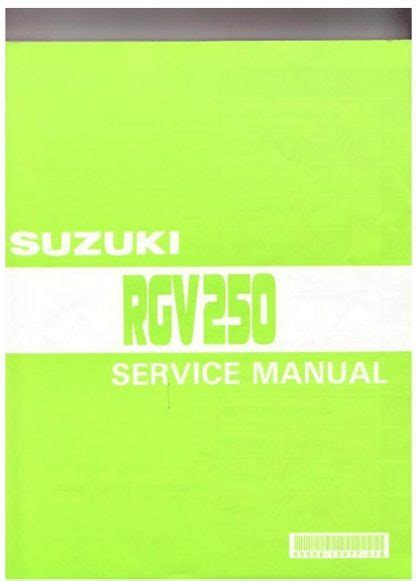 Suzuki Rgv250 Service Repair Workshop Manual 1990 1996