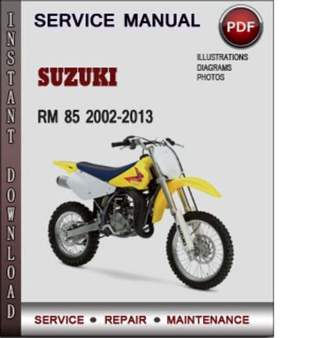 Suzuki Rm 85 2002 2013 Service Repair Manual