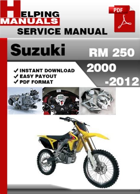 Suzuki Rm250 Motorcycle Service Repair Manual 2003 2004