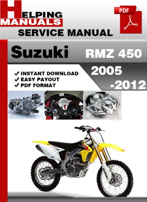 Suzuki Rmz 450 2005 2012 Service Repair Manual Download