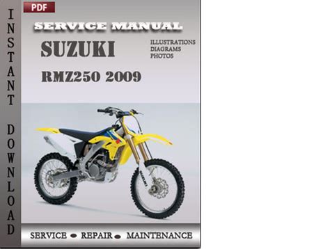 Suzuki Rmz250 K8 Service Repair Manual Pdf 2008