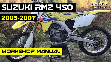 Suzuki Rmz450 2005 2007 Workshop Repair Service Manual Pdf