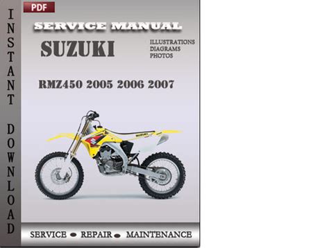 Suzuki Rmz450 2006 Factory Service Repair Manual