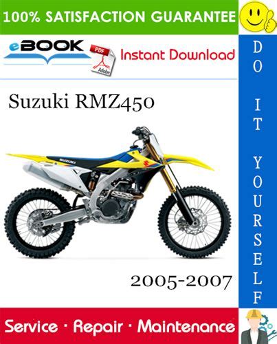 Suzuki Rmz450 Service Manual Parts Catalogue 2005 2007