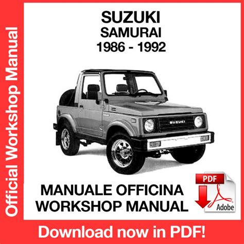 Suzuki Samurai 1986 1996 Workshop Repair Service Manual Pdf