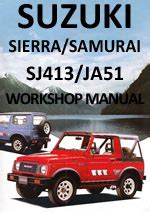 Suzuki Sierra Sj413 Workshop Factory Service Repair Manual Download