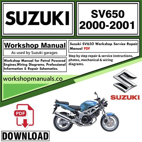 Suzuki Sv 650 2000 Factory Service Repair Manual Pdf