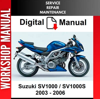 Suzuki Sv1000 Sv1000s Service Repair Manual Pdf 03 06