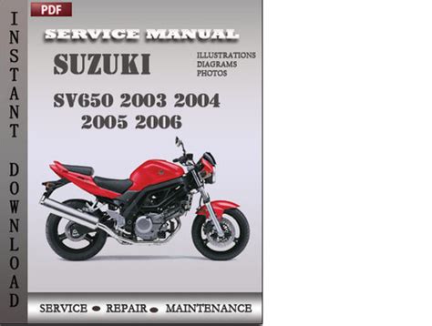 Suzuki Sv650 2003 2004 2005 2006 Factory Service Repair Manual Download