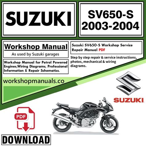 Suzuki Sv650 2003 Factory Service Repair Manual