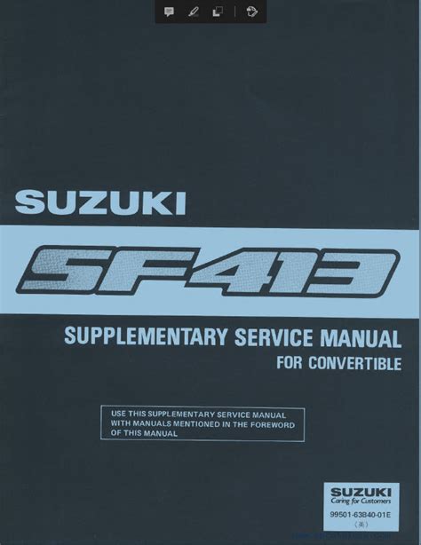 Suzuki Swift Sf416 Sf413 Sf310 Service Repair Manual Wiring Diagram Manual Download