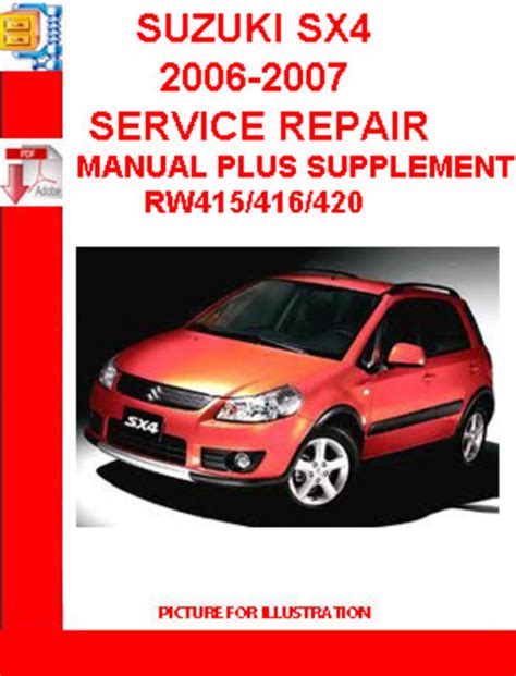 Suzuki Sx4 Pdf Service Repair Workshop Manual 2007 Onwards