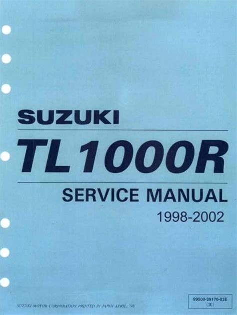 Suzuki Tl1000r 1998 2002 Service Repair Manual