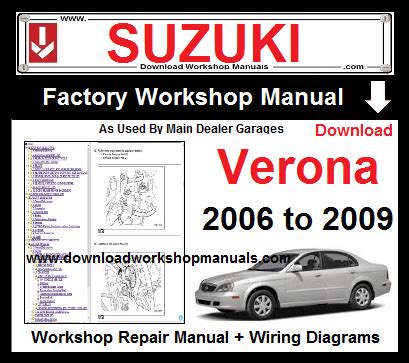 Suzuki Verona 2000 2006 Workshop Service Repair Manual