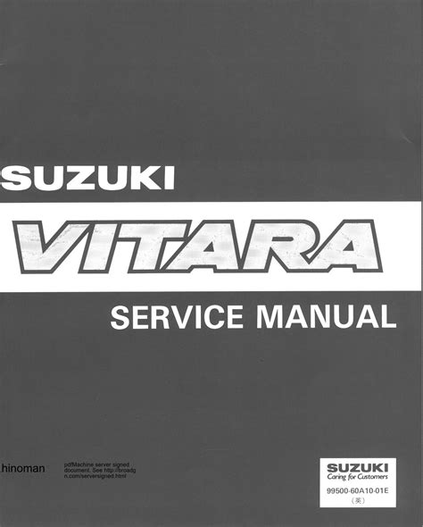 Suzuki Vitara 1991 1994 Workshop Service Repair Manual