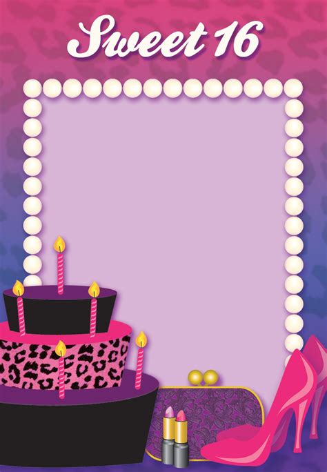 Sweet 16 Birthday Templates