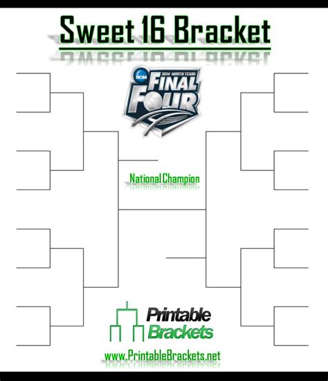 Sweet 16 Printable Brackets