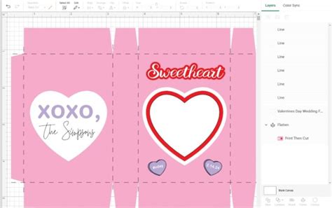 Sweethearts Box Template