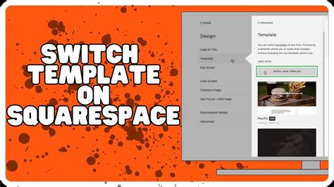 Switch Template Squarespace